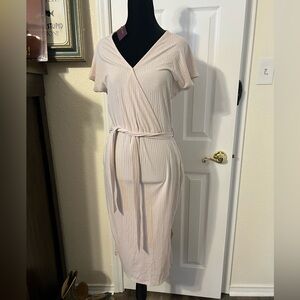 Chic Blush Wrap Midi Dress Lascana